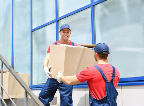 Packing and loading items into a removal truck for a Wimbledon move