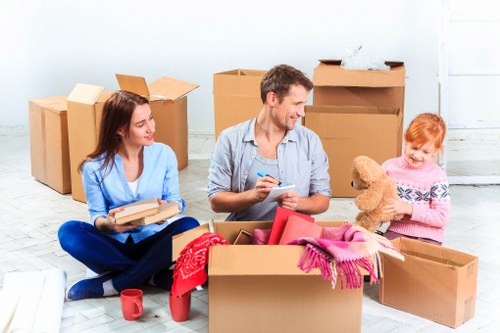 Removal team handling a home move in Wimbledon