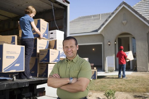 Removal van loaded with household items for a Wimbledon move