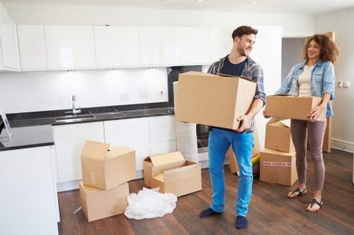 House removal team planning a local move in Wimbledon