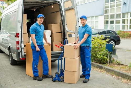 Man and van removals handling access challenges in Wimbledon flats