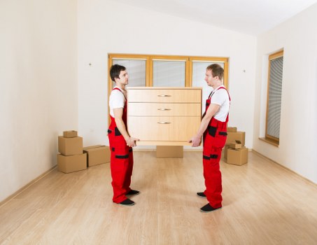 Large removal vehicle suitable for house and office relocations in Wimbledon